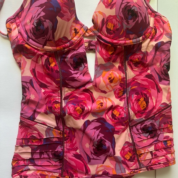 Nanette Lepore Pink and Purple Floral Top - Picture 1 of 7